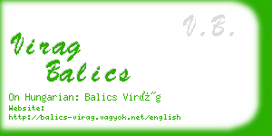 virag balics business card